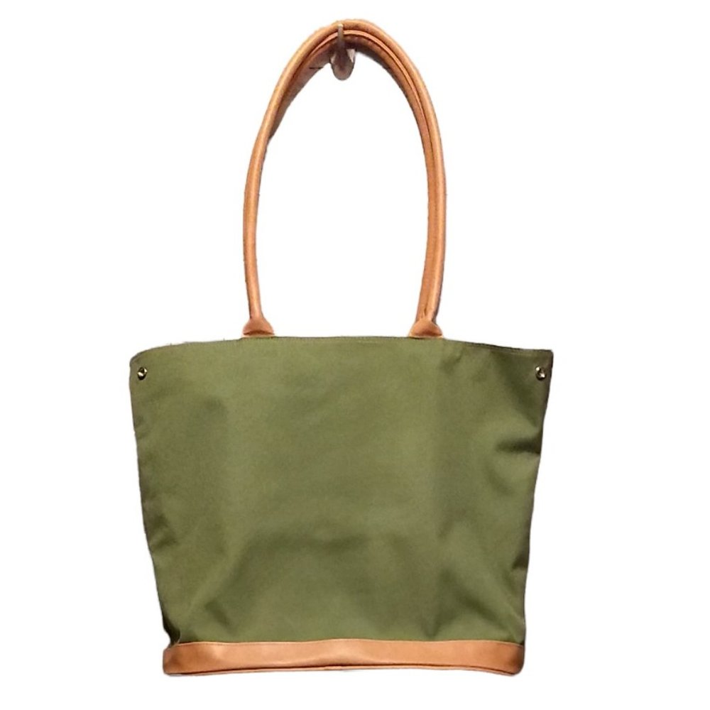 Green Canvas Nylon Tote - Picture 2 of 9